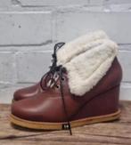 Swedish Hasbeens - Leren enkellaarsjes maat 40 - Nieuwstaat, Kleding | Dames, Schoenen, Bruin, Lage of Enkellaarzen, Ophalen of Verzenden