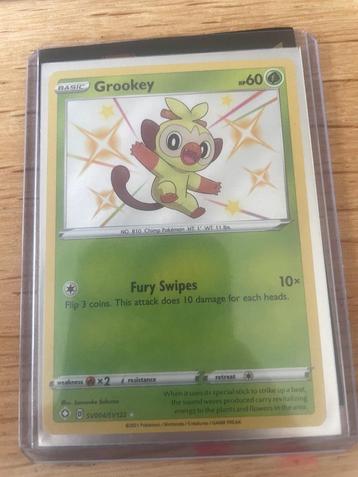 Pokémonkaart Grookey beschikbaar voor biedingen