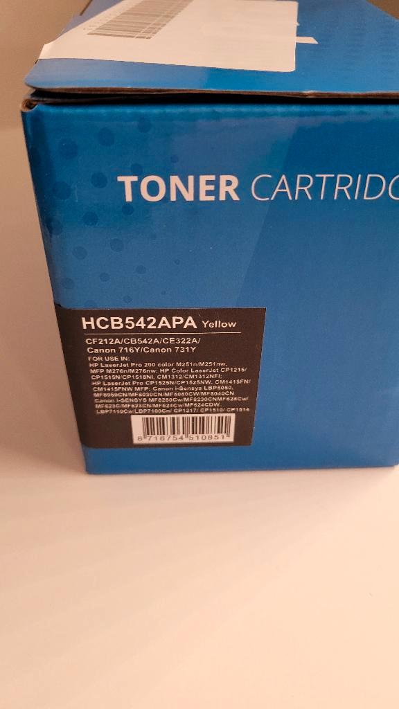 NIEUW HP 125A (CB542A) Toner Geel/Yellow Huismerk PrintAbout, Computers en Software, Printerbenodigdheden, Nieuw, Toner, Ophalen of Verzenden