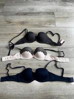 3 stuks beugelbh bh beha beugelbeha 70A 70 A Hunkemöller, Verzenden, Blauw, BH