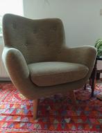 Design fauteuil van Ochre & Red - Groene stof, Huis en Inrichting, Fauteuils, Ophalen, 75 tot 100 cm, Zo goed als nieuw, 75 tot 100 cm