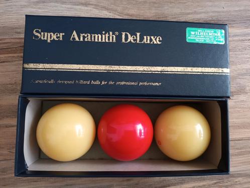 Super Aramith  Deluxe biljartballen, Sport en Fitness, Biljarten en Poolen, Zo goed als nieuw, Keu of Ballen, Ophalen of Verzenden