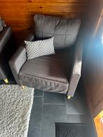 Taupe Stoffen Bankstel - Rechte Bank, Huis en Inrichting, 75 tot 100 cm, Ophalen of Verzenden, Zo goed als nieuw, Rechte bank