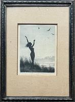 Maarten Langbroek ets Levensvreugde, Antiek en Kunst, Ophalen of Verzenden