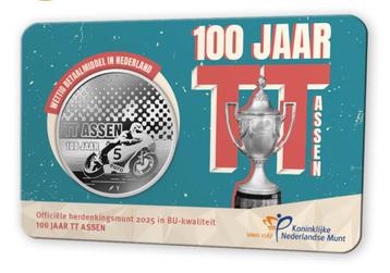 100 jaar TT Assen Vijfje 2025 BU-kwaliteit in coincard beschikbaar voor biedingen