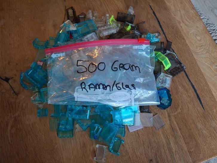 Lego ramen/glazen. 0,5 kilo., Kinderen en Baby's, Speelgoed | Duplo en Lego, Gebruikt, Lego, Losse stenen, Ophalen of Verzenden
