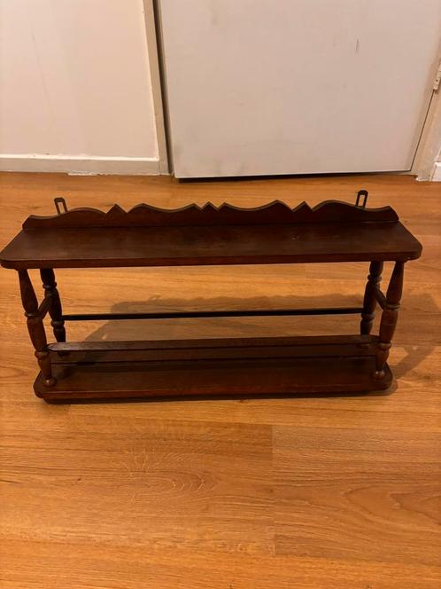 Antiek hout wandrekje met ophang, Huis en Inrichting, Woonaccessoires | Wandplanken en Boekenplanken, Gebruikt, Ophalen of Verzenden