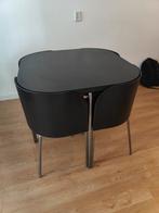 Ikea Fusion eetkamer set zwart, Huis en Inrichting, Ophalen, Zo goed als nieuw, Rechthoekig, 50 tot 100 cm