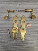 Antiek WC Deurbeslag set ( Posthoorn  model ), Doe-het-zelf en Verbouw, Hang- en Sluitwerk, Ophalen of Verzenden, Gebruikt, Koper of Messing