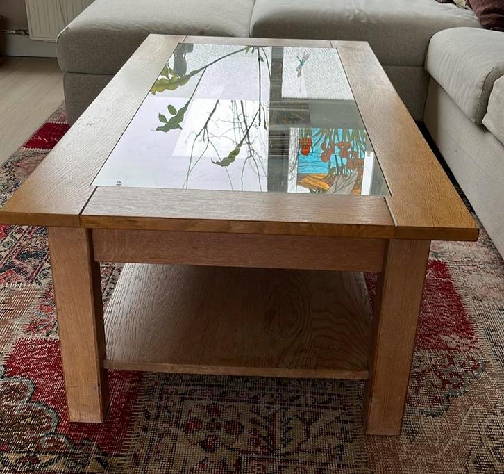Handige rechthoekige salontafel, Huis en Inrichting, Tafels | Salontafels, Zo goed als nieuw, Minder dan 50 cm, 50 tot 100 cm