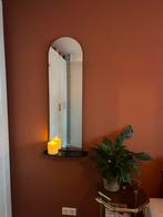 Vintage halspiegel met glas planchet, jaren 60 - zuiver glas, Huis en Inrichting, Woonaccessoires | Spiegels, Ophalen, Minder dan 50 cm