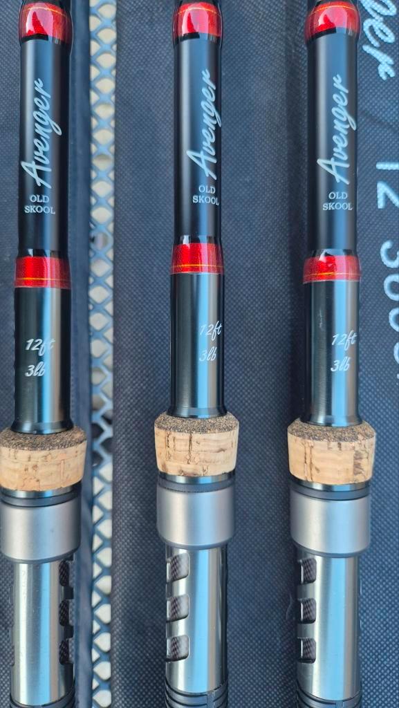 3x Prologic Oldskool Avenger 3lb 12ft Hengels, Watersport en Boten, Hengelsport | Karpervissen, Zo goed als nieuw, Werphengel