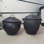 Rubberen manden (2 stuks), Huis en Inrichting, Woonaccessoires | Schalen en Manden, Ophalen, Overige materialen, Mand, Rond