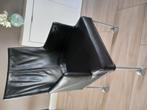 6 leren eetkamerstoelen zwart, Huis en Inrichting, Stoelen, Gebruikt, Zwart, Leer, Ophalen of Verzenden
