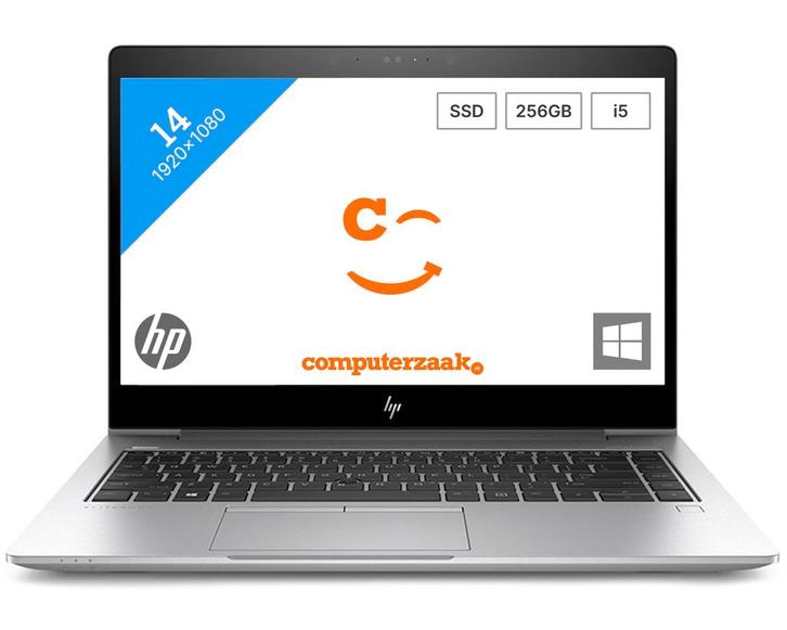 HP EliteBook 840 G5/Intel Core i5 1.7GHz/8GB/256GB SSD, Computers en Software, Windows Laptops, Refurbished, 14 inch, SSD, 2 tot 3 Ghz