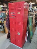 Vintage Rode Metalen Locker Kast, Ophalen, Gebruikt, Vintage