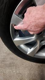 4 aluminium velgen met zomerbanden  Opel corsa F, Ophalen, Velg(en), 16 inch, 195 mm