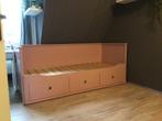 Prachtig Roze Hemnes bed, Ophalen, 85 tot 100 cm, Zo goed als nieuw, Lattenbodem
