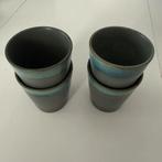 HKLiving 70s ceramics mokken ‘moss’ - Set van 4, Huis en Inrichting, Keuken | Servies, Ophalen, Keramiek, Nieuw, Effen