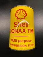 Shell Donax TM Transmission Fluid Oud blik olieblik, Verzamelen, Merken en Reclamevoorwerpen, Ophalen of Verzenden, Zo goed als nieuw