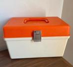 Vintage Naaidoos Oranje/Wit, Verzamelen, Retro, Ophalen of Verzenden