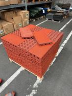 OP=OPRUIMING - Rubber terrastegel 50 x 25 x 5 rood, Ophalen, Stuntgras, 2404ce, Rubber