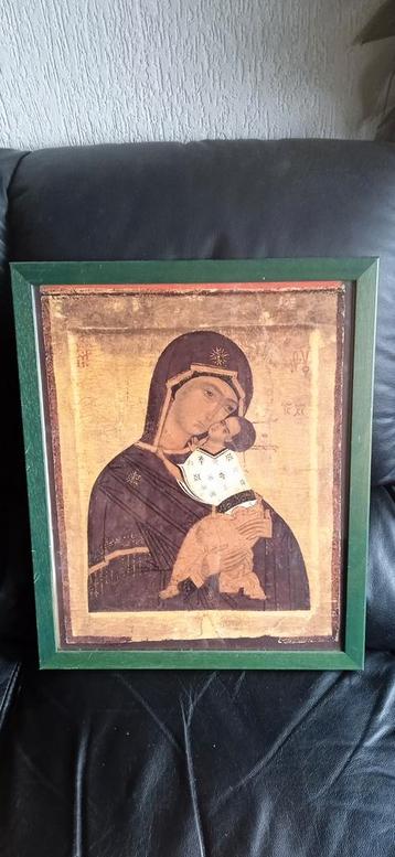 Oude Icon van Maria met Kind beschikbaar voor biedingen