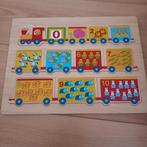 Houten Puzzel Trein met Cijfers, Ophalen of Verzenden, Zo goed als nieuw, Puzzelen