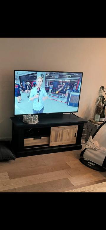 Tv meubel hout zwart schuifdeur la 125x45x55 De Bommel beschikbaar voor biedingen
