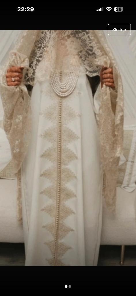 Marokkaanse henna kaftan, Kleding | Dames, Gelegenheidskleding, Zo goed als nieuw, Overige typen, Maat 38/40 (M), Overige kleuren