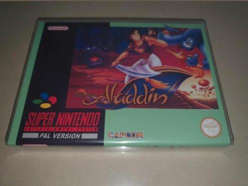 Aladdin SNES Game Case (2), Spelcomputers en Games, Games | Nintendo Super NES, Zo goed als nieuw, Verzenden