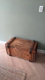 Vintage houten legerkist, Ophalen, Minder dan 50 cm, Gebruikt, 50 tot 100 cm