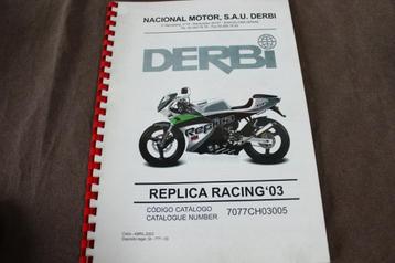 Derbi Replica Racing 2003 parts list teile katalog beschikbaar voor biedingen