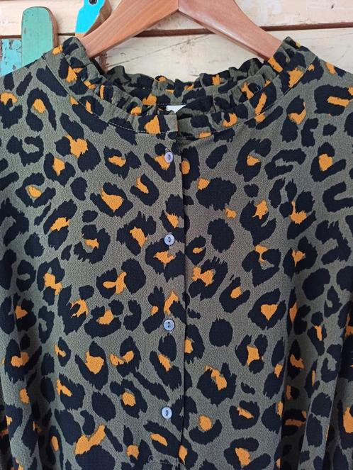 Mooie jurk Only (maat 36, panterprint), Kleding | Dames, Jurken, Zo goed als nieuw, Maat 36 (S), Groen, Knielengte, Ophalen of Verzenden