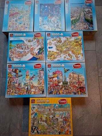 8x  Comic Collection puzzels 1000 stukjes  beschikbaar voor biedingen