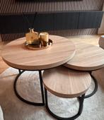 Salontafel 3delig, 50 tot 100 cm, Rond, Ophalen of Verzenden, Zo goed als nieuw