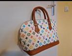Prachtige wit multicolor leer handtas monogram, Sieraden, Tassen en Uiterlijk, Tassen | Damestassen, Ophalen of Verzenden, Gebruikt