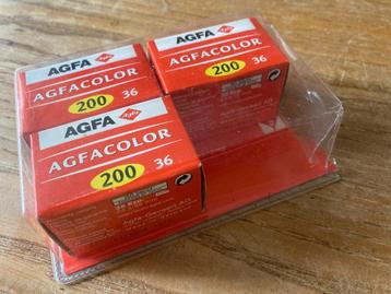 3x Agfa fotorolletjes Agfacolor - iso 200 - 36 - tht 01/2004 beschikbaar voor biedingen