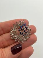 A291 Prachtige zilveren broche druiventros, Sieraden, Tassen en Uiterlijk, Antieke sieraden, Ophalen of Verzenden, Zilver, Broche