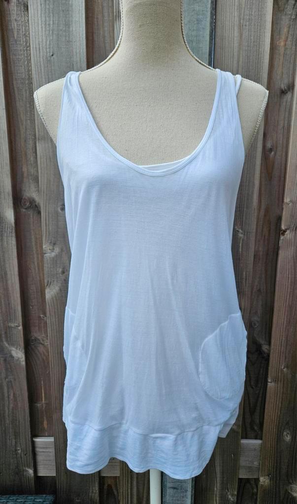Top IKKS, Kleding | Dames, Tops, Zo goed als nieuw, Maat 42/44 (L), Wit, Zonder mouw, Ophalen of Verzenden