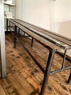 zitbank (Industriële bank) vintage, Huis en Inrichting, Banken | Bankstellen, Ophalen, Gebruikt, Minder dan 75 cm, 150 tot 200 cm