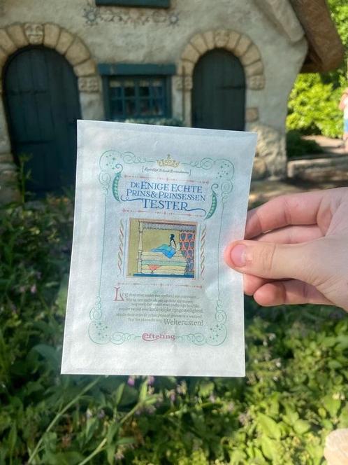 Prins op de erwt preview abbonementhouders oorkonde, Verzamelen, Efteling, Zo goed als nieuw, Beeldje of Poppetje, Ophalen of Verzenden