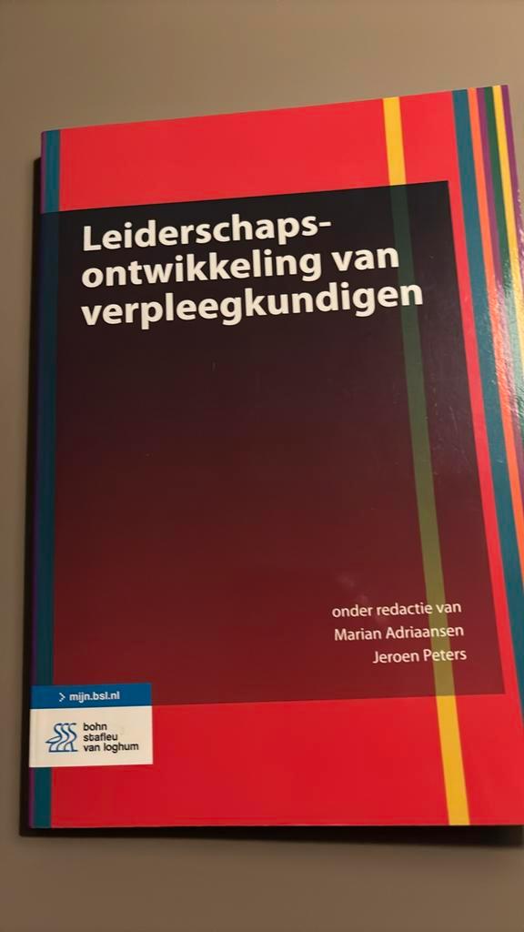 Leiderschapsontwikkeling van verpleegkundigen, Boeken, Studieboeken en Cursussen, Zo goed als nieuw, Ophalen of Verzenden