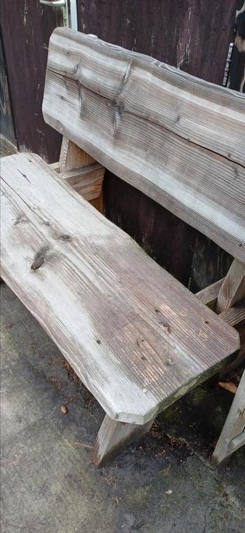 massief houten tuinbank  beschikbaar voor biedingen