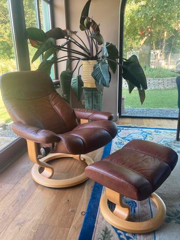 Ekornes stressless relax fauteuil met voetenbank/ottoman beschikbaar voor biedingen