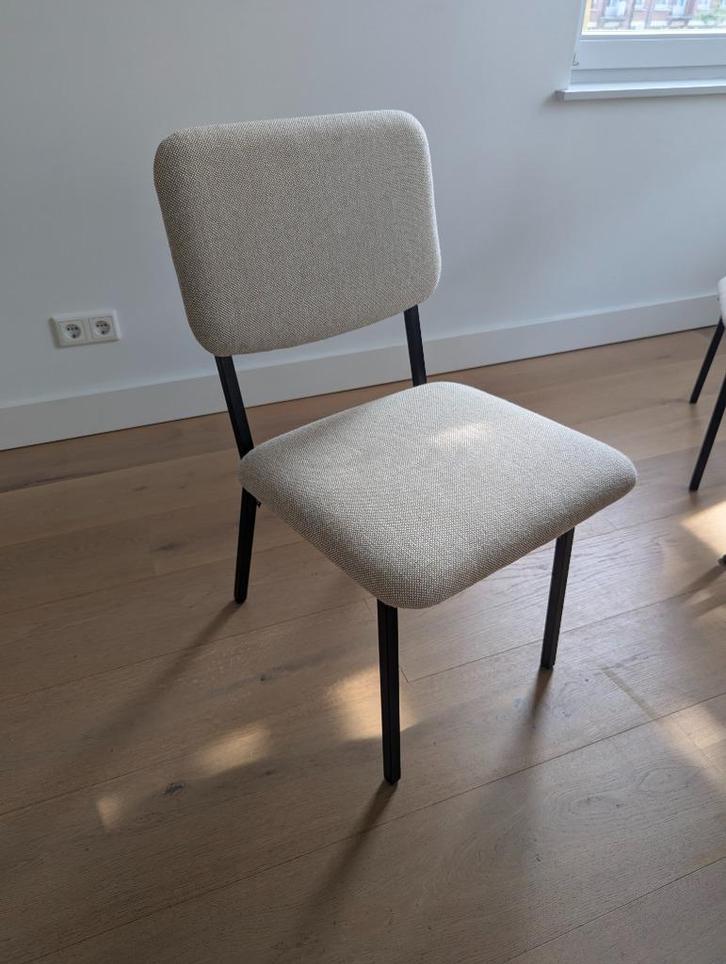Studio HENK design eetkamerstoelen (4x), Huis en Inrichting, Stoelen, Zo goed als nieuw, Vier, Metaal, Stof, Overige kleuren, Ophalen
