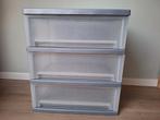 Plastic ladekastje 3 lades: 54D x 39B x 60H cm, Ophalen, Zo goed als nieuw, 3 of 4 laden, Minder dan 100 cm