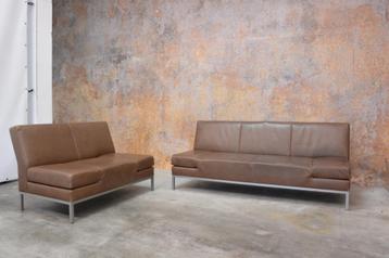 ZGAN! exclusieve leren Jori Variabolo bank en loveseat! beschikbaar voor biedingen