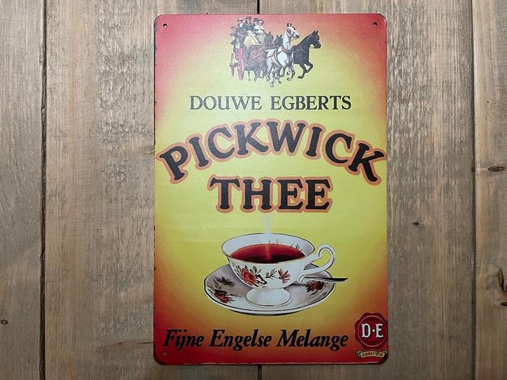 Reclamebord Douwe Egberts Pickwick Thee 20x30, Verzamelen, Merken en Reclamevoorwerpen, Zo goed als nieuw, Reclamebord, Ophalen of Verzenden