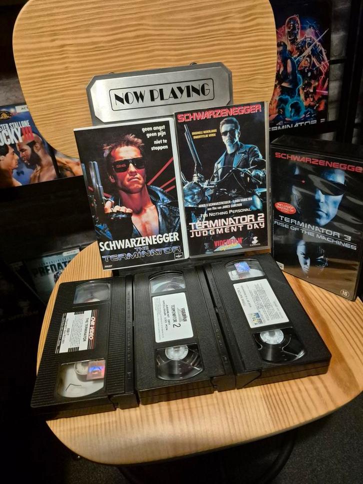 Terminator VHS Trilogie - Bieden!, Cd's en Dvd's, VHS | Film, Ophalen of Verzenden